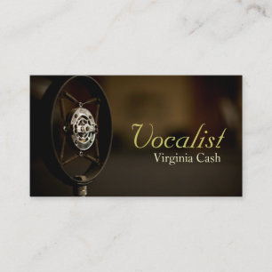Singer, Vocalist, Solo, Performance Entertainment Business Card