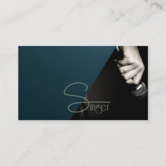 Singer, Vocalist, Solo, Performance Entertainment Business Card (Front)