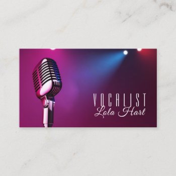 Singer  Vocalist  Solo  Performance Entertainment Business Card by olicheldesign at Zazzle