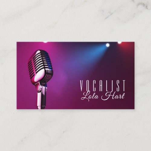 Singer Vocalist Solo Performance Entertainment Business Card