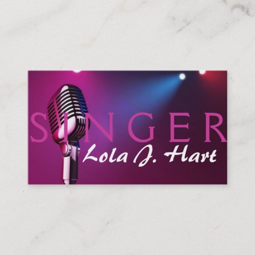 Singer Vocalist Solo Performance Entertainment Business Card