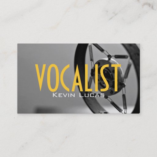 Customizable Singer, Vocalist, Solo, Performance Entertainment Business Cards