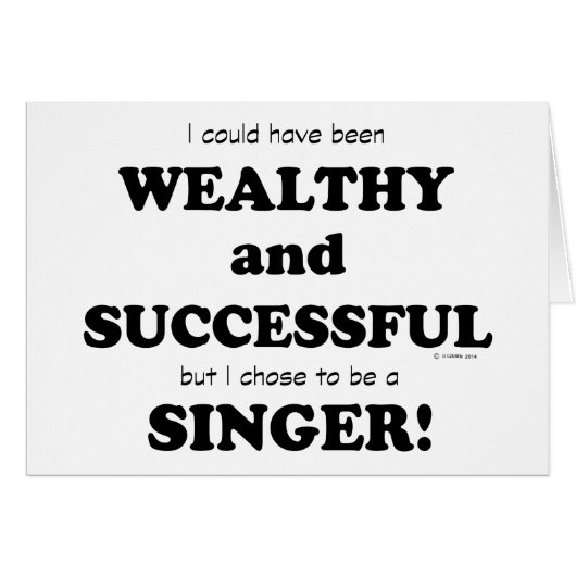 Singer Wealthy & Successful Cards (Front Horizontal)
