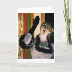 Singer with a Glove, Edgar Degas Card