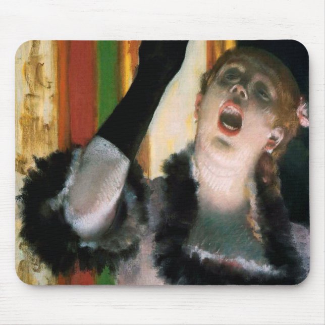 Singer with a Glove, Edgar Degas Mouse Pad (Front)