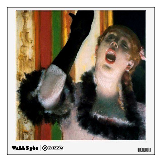 Singer with a Glove, Edgar Degas Wall Decal (Front)