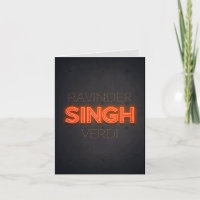 Singh Greeting Card