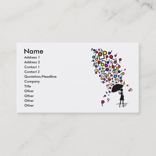 Customizable Singin' in the Rain Business Card