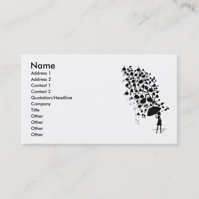 Singin' in the Rain Business Card (Front)