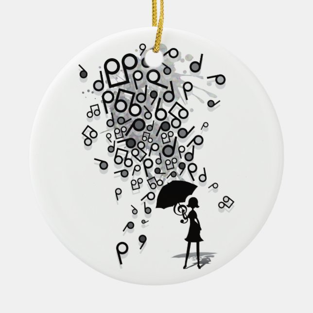 Singin' in the Rain Ceramic Ornament (Front)