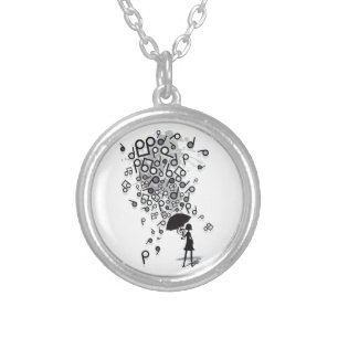 Singin' in the Rain Silver Plated Necklace