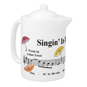 "Singin' In The Rain" Teapot w/Umbrellas