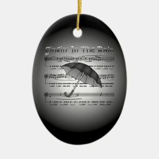 Singin’ In The Rain ~ Umbrella ~ Sheet Music Ceramic Ornament