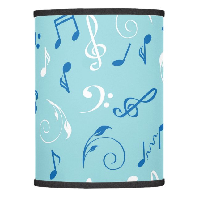 Singin the Blues Musical Pattern Lamp Shade (Front)