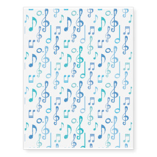 Singin' the Blues Temporary Tattoos