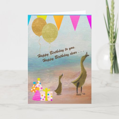 SINGING AND MERRIMENT FOR A HAPPY BIRTHDAY CARD