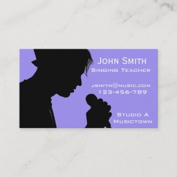 Singing And Vocal Coach Music Teacher Freelance Business Card by Juicyhues at Zazzle