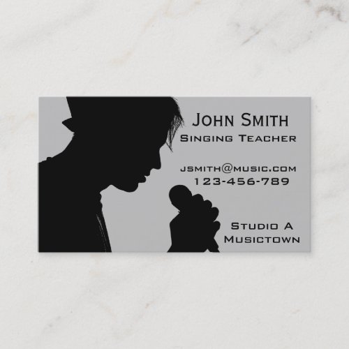 Singing and Vocal coach Music Teacher freelance Business Card