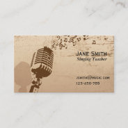 Singing And Vocal Coach Music Teacher Freelance Business Card at Zazzle