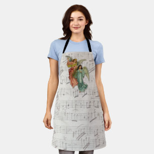 Singing Angels - Victorian Music Sheet Christian Apron