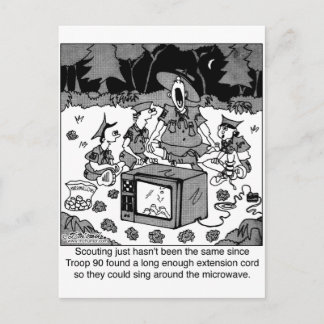 Singing Around the Microwave Postcard