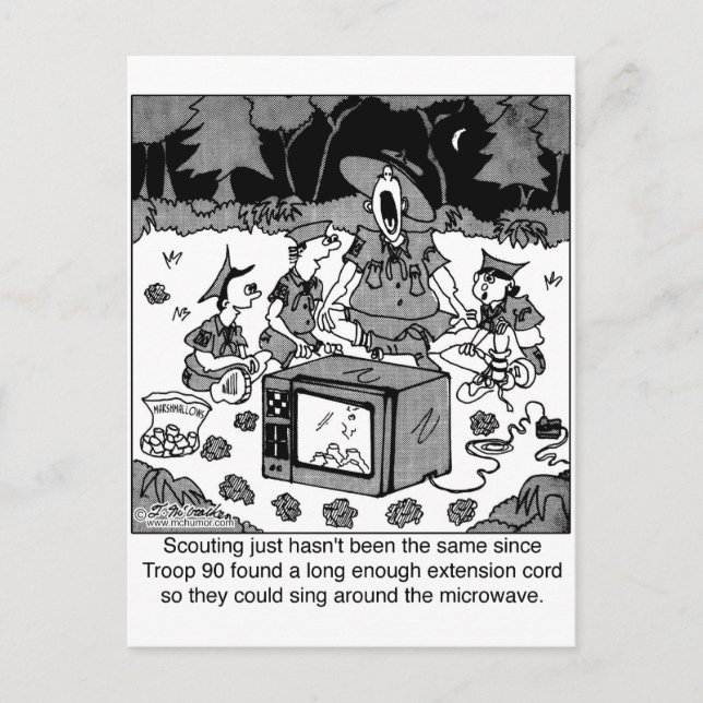 Singing Around the Microwave Postcard (Front)