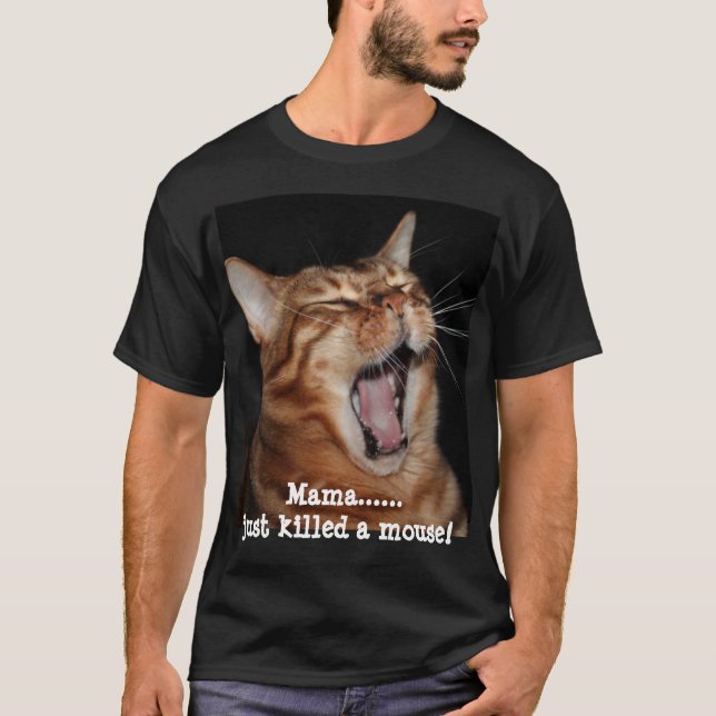 Singing Bengal Cat Queen Song Parody Mens T-Shirt (Front)