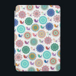 Singing Bird and Mandala Folk Art Pattern iPad Mini Cover<br><div class="desc">Colorful,  whimsical folk art pattern with singing birds and mandalas.</div>