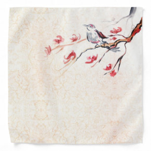 Singing Bird Background Bandana