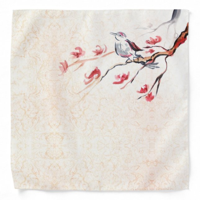Singing Bird Background Bandana (Front)