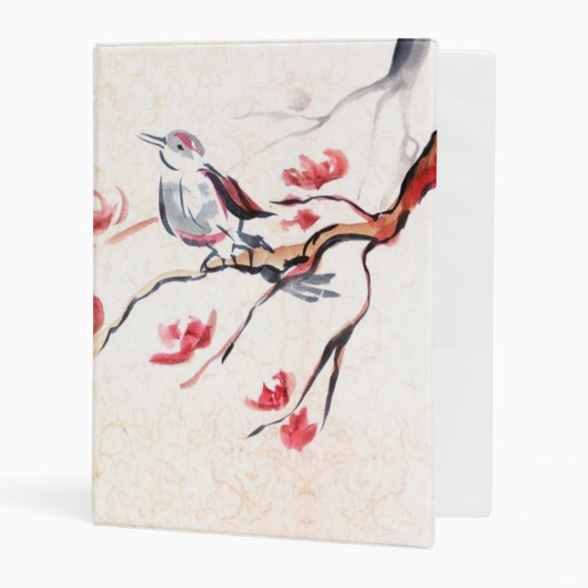 Singing Bird Background Mini Binder (Front/Inside)