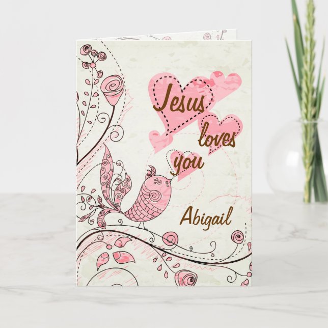 Singing Bird Customized Greeting Card (Front)