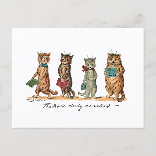 Singing Cats by Louis Wain Postcard