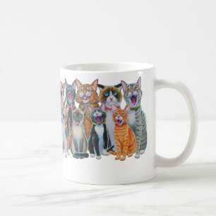 Singing Cats, Caroling Cats Wrap around Mug