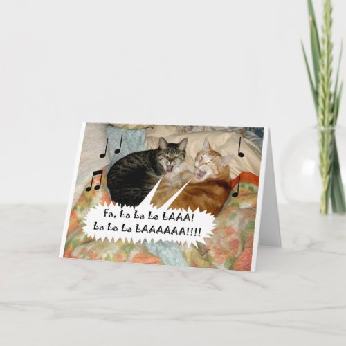 Singing Cats Holiday Card