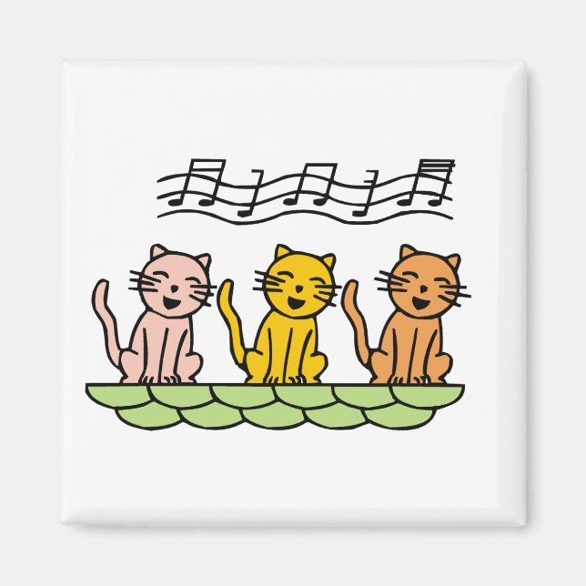 Singing Cats Tshirts and Gifts Magnet (Front)