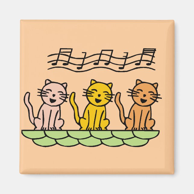 Singing Cats Tshirts and Gifts Magnet (Front)