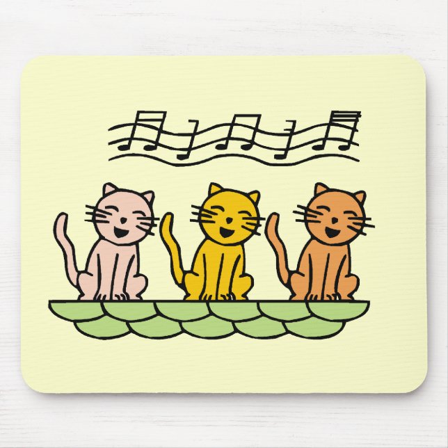 Singing Cats Tshirts and Gifts Mouse Pad (Front)
