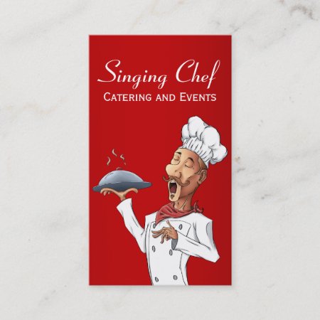 Singing Chef Catering Or Event Planning Business Card