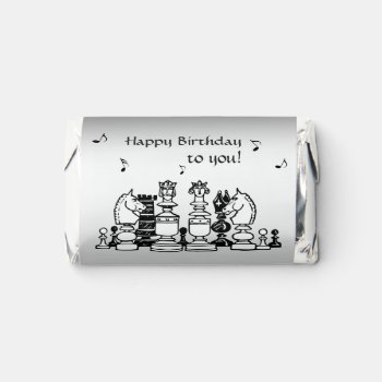 Singing Chess Pieces Birthday Hershey's Miniatures by Bebops at Zazzle
