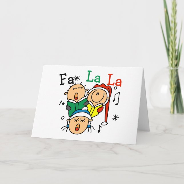 Singing Christmas Carols Tshirts and Gifts Holiday Card (Front)