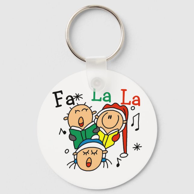 Singing Christmas Carols Tshirts and Gifts Keychain (Front)