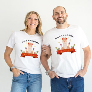 Singing Christmas Llama Family Matching Men's Tri-Blend Shirt