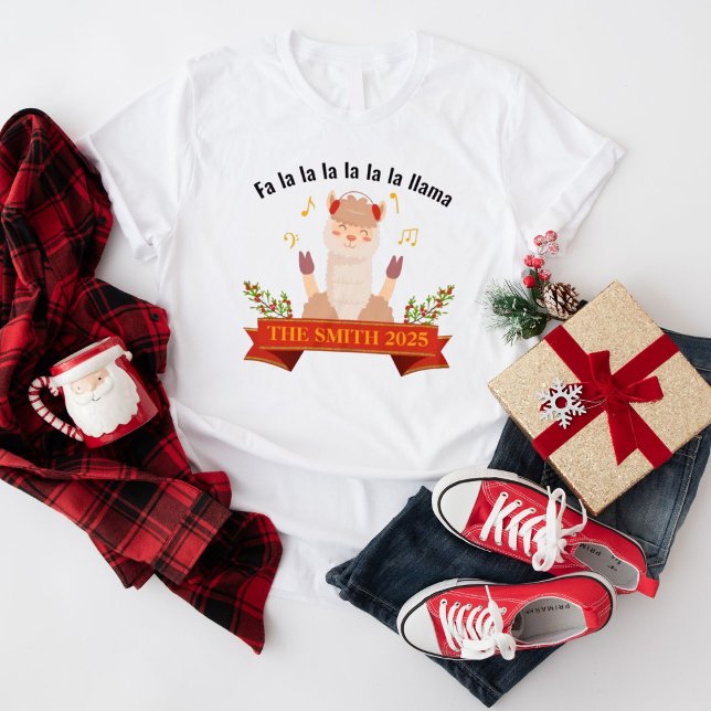 Singing Christmas Llama Family Matching Women's Tri-Blend Shirt (Creator Uploaded)