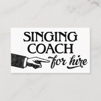 Singing Coach Business Cards - Cool Vintage by NeatBusinessCards at Zazzle