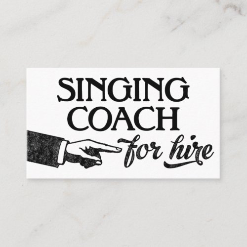 Singing Coach Business Cards _ Cool Vintage