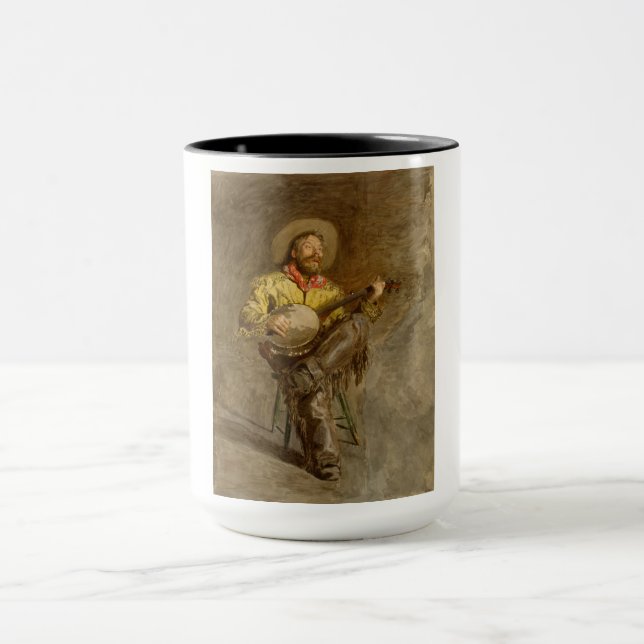 Singing Cowboy Playing a Banjo Spanish West  Mug (Center)
