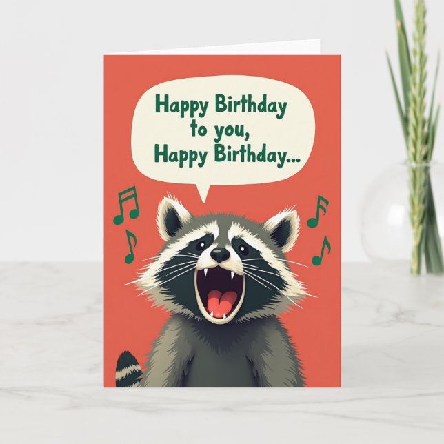 Singing Creature Birthday Card (Front)