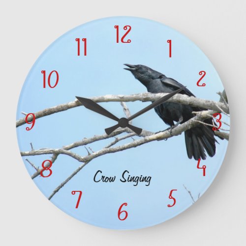 Singing Crow Raven Wall Clock