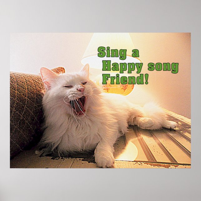 singing cute kitty poster (Front)